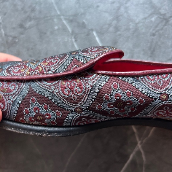 Andrea Nobile Milano Men Loafer Sz40‎ Tapestry Slip-On Made in Italy Leather